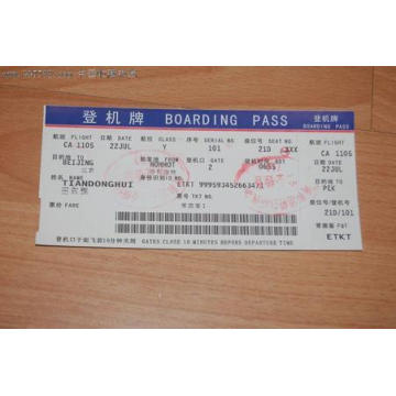 High Weight Thermal Paper for Boarding Pass, Tickets.